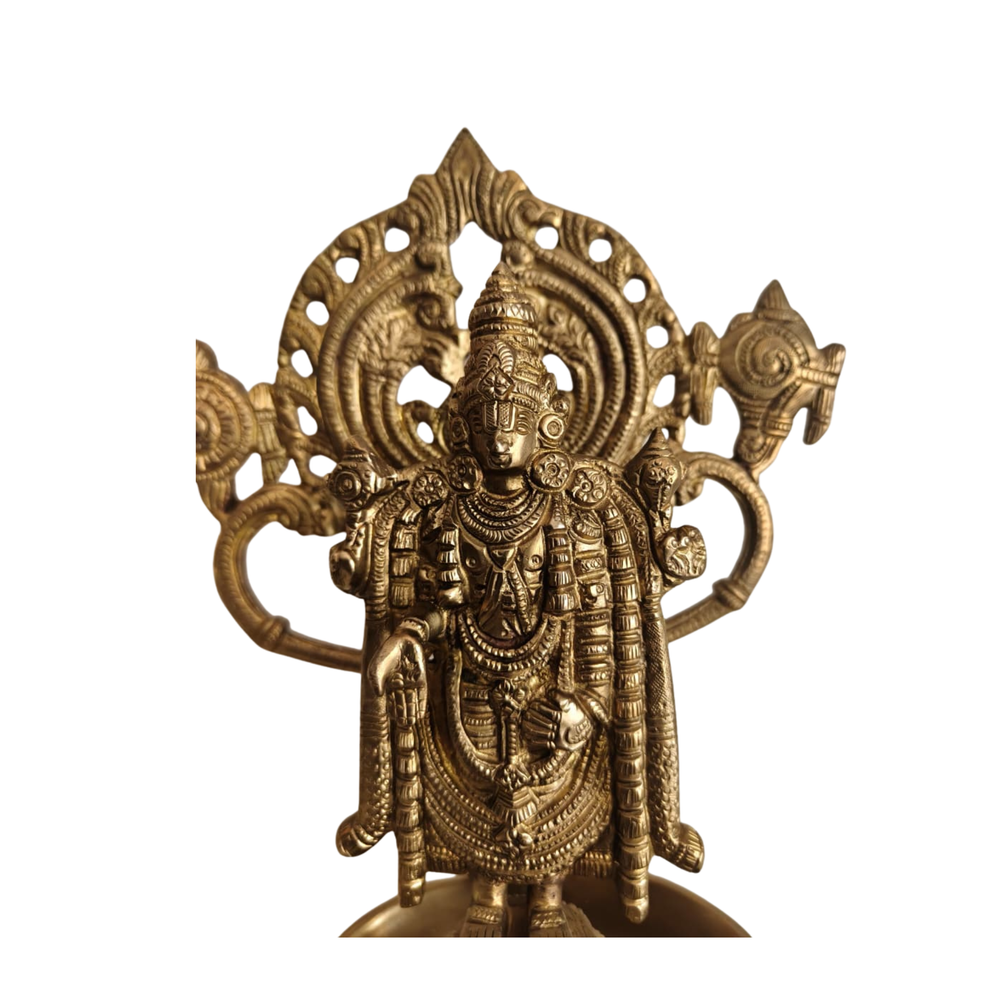 Handcrafted Brass Venkateswara Prabhavali Diya   Brass Artwork