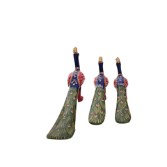 Wooden Decorative Peacock Trio | Handcrafted Art Pieces