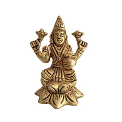 Brass Lakshmi & Ganesha Idol Set – Traditional Goddess Statue   Brass Ware