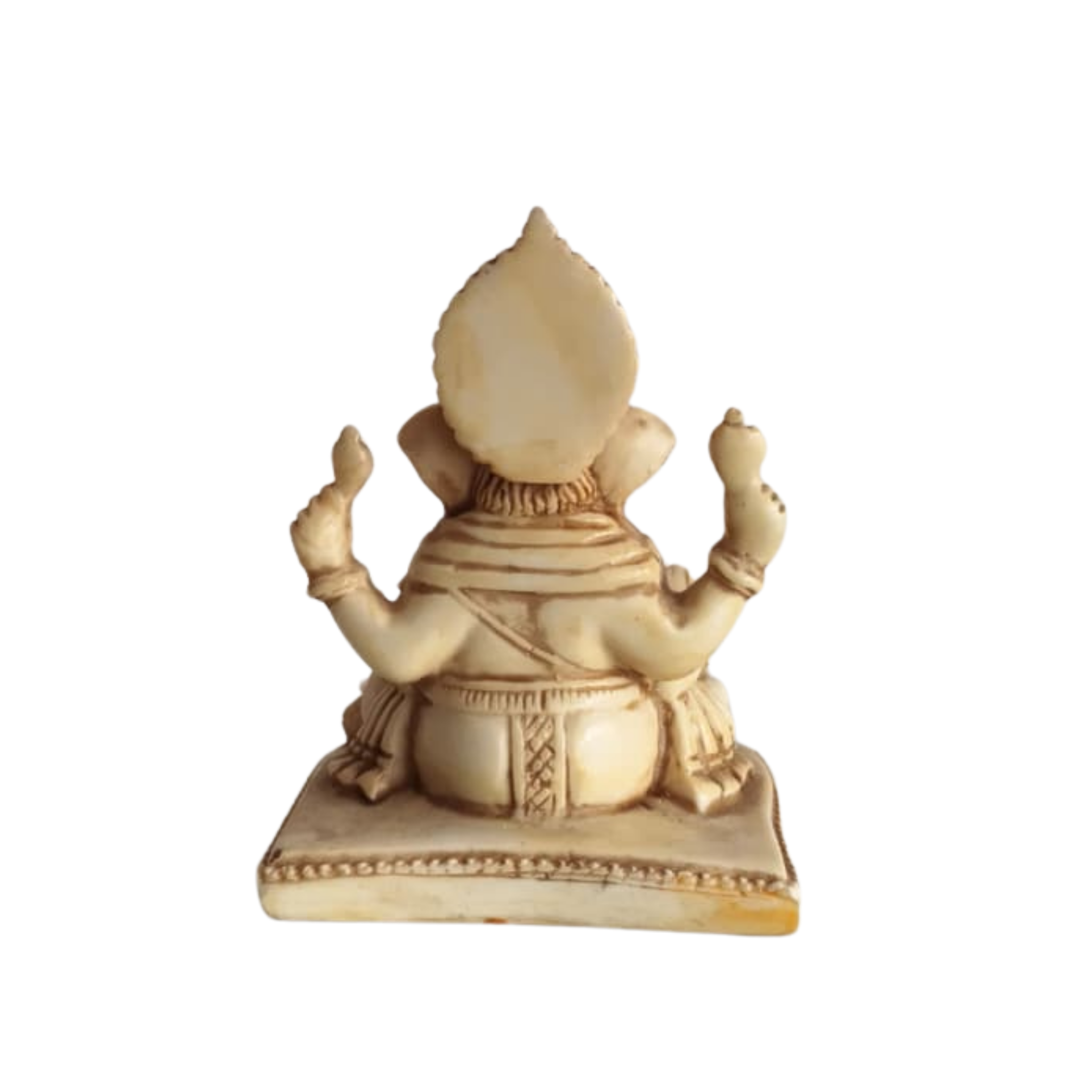 Seated Ganesha Statue in Resin with Intricate Details
