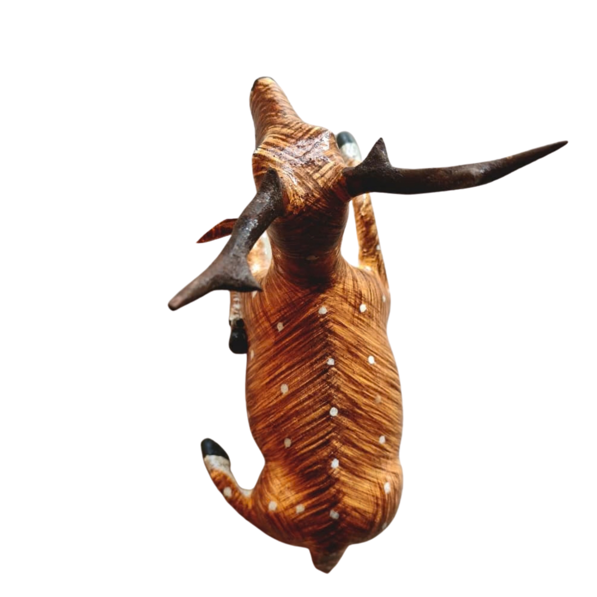 Indian folk art Nirmal lacquered deer wooden toy