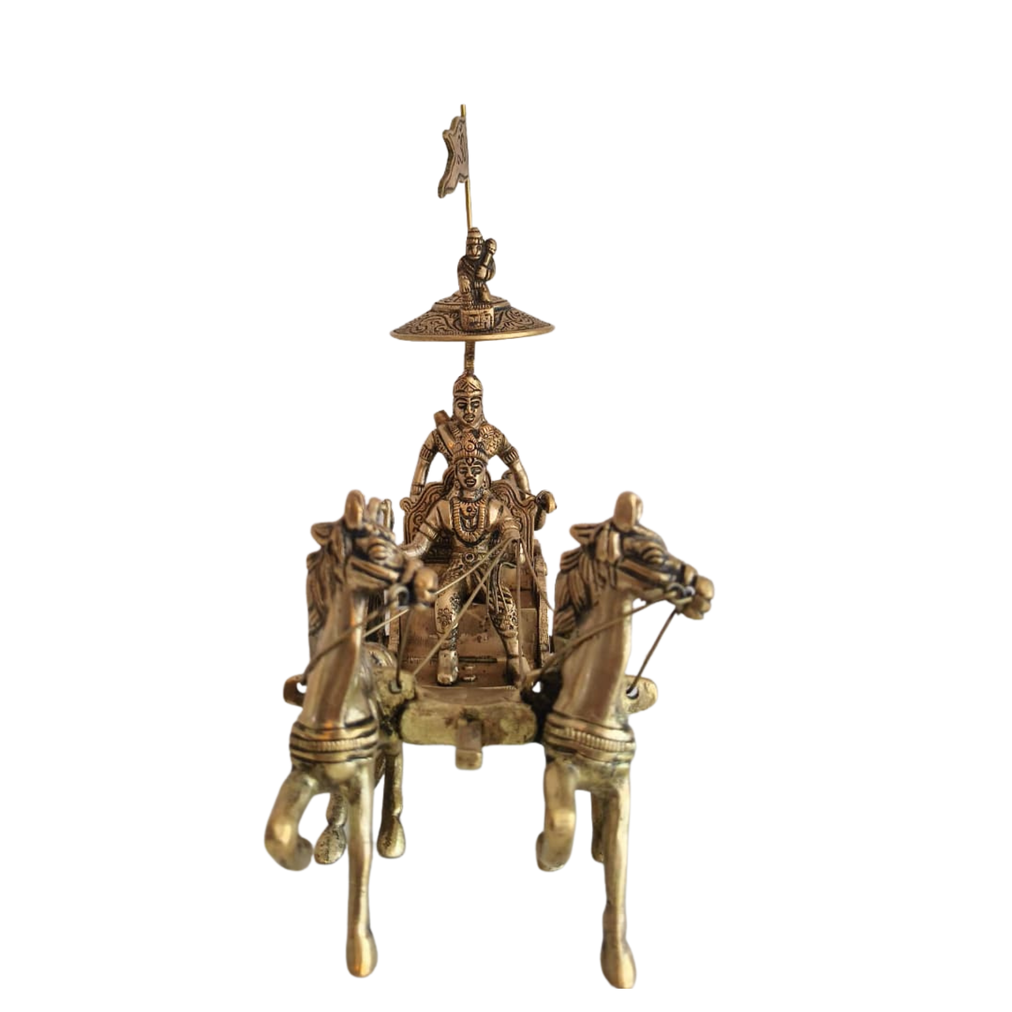 Lord Krishna and Arjuna Chariot Idols