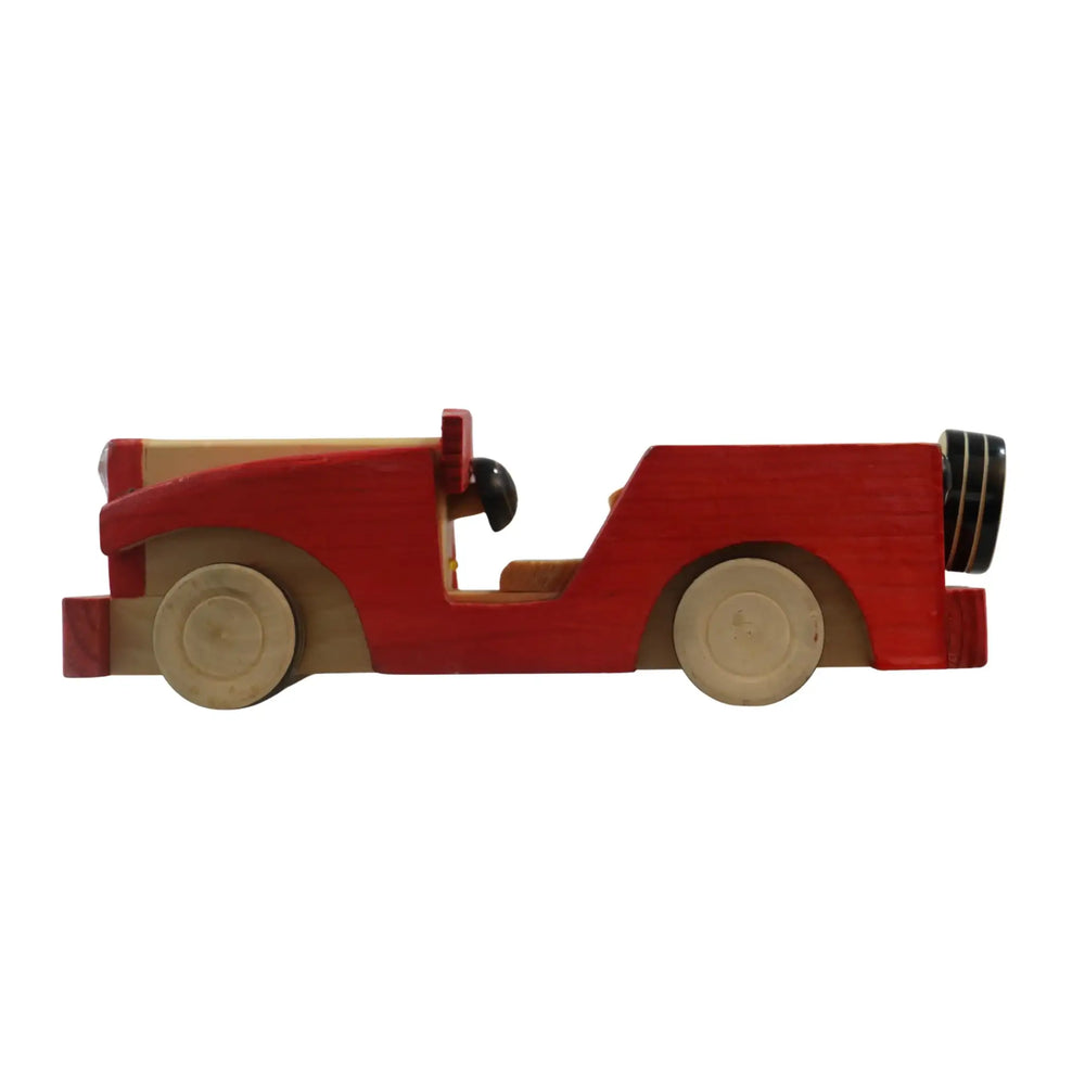 Authentic Channapatna wooden racing car inspired by rural mud racers