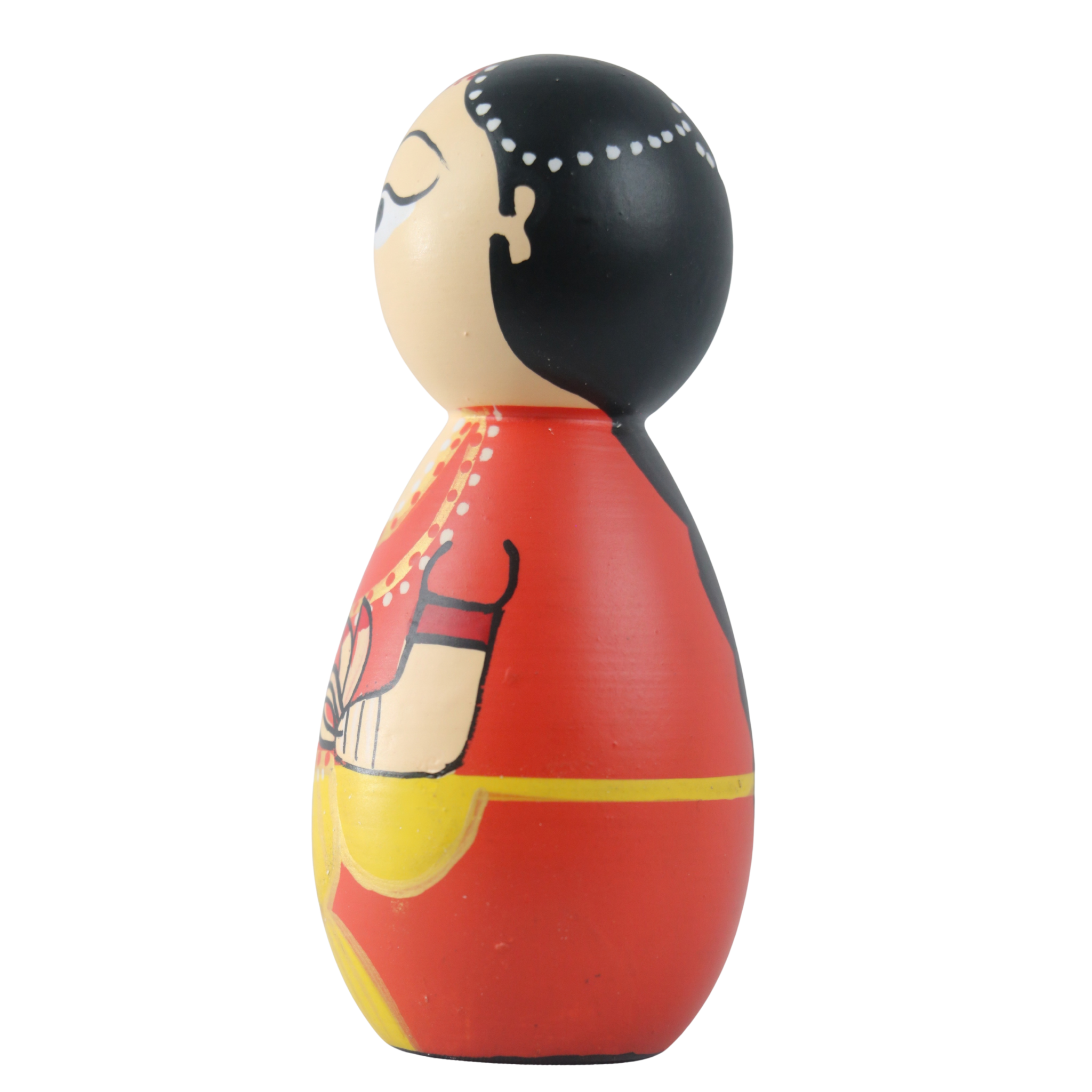 Sustainable wooden women peg toy