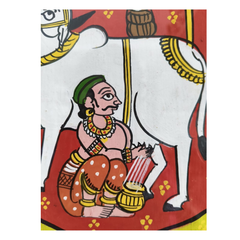 Cheriyal Cow Painting – Traditional Indian Rural Life Folk Art   Cheriyala Painting