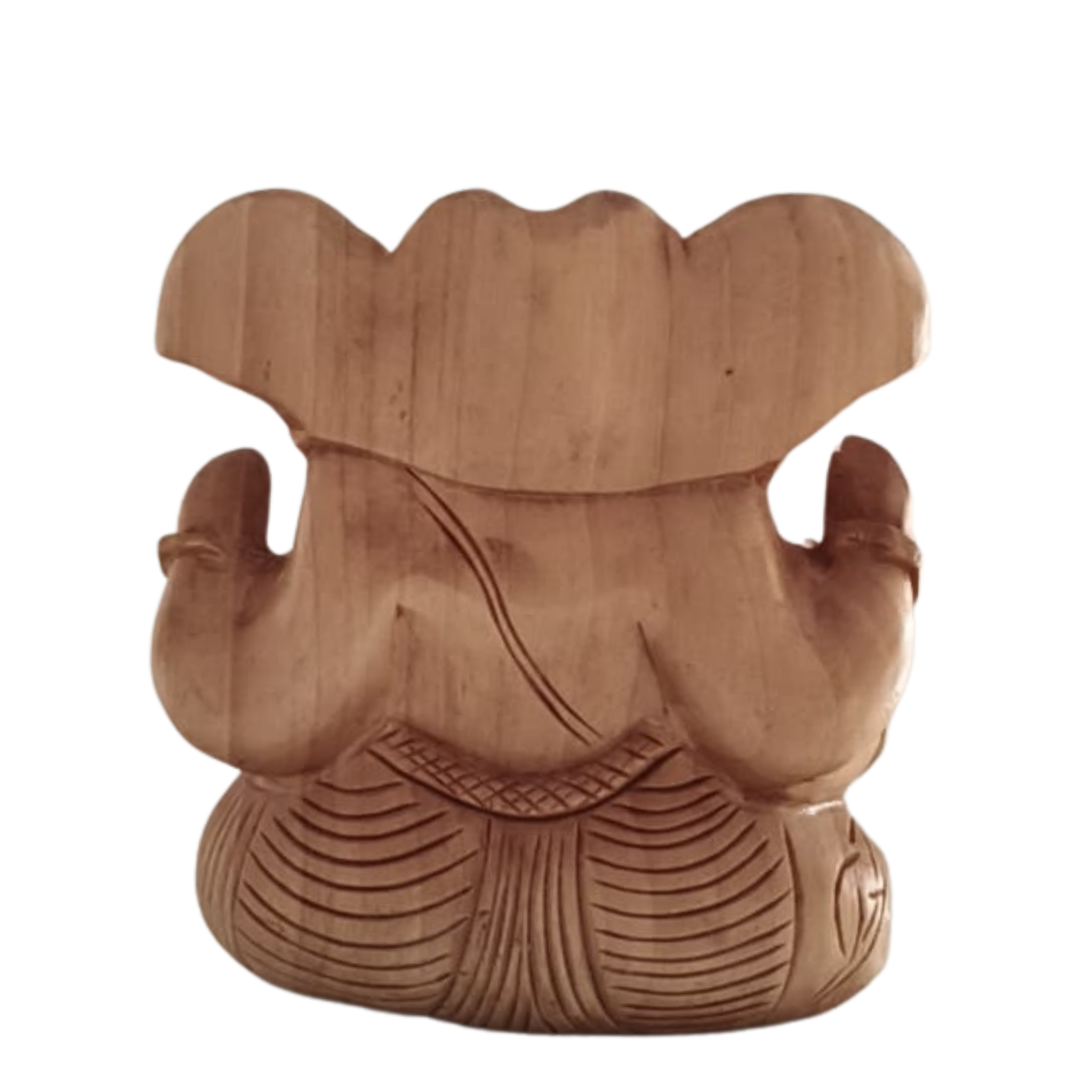 Decorative Wooden Ganesh in Seated Position | Handmade Religious Figurine