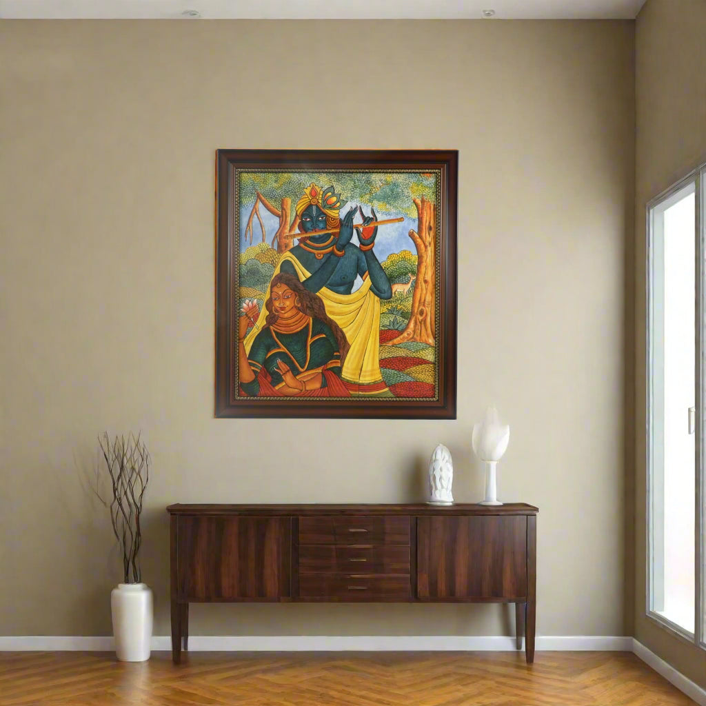Radha Madhavam – A Kerala Mural Celebration of Devotion