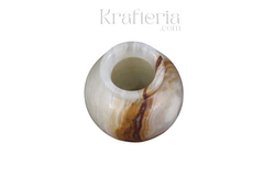 Handcrafted Onyx Marble – Traditional Puja Water Pot