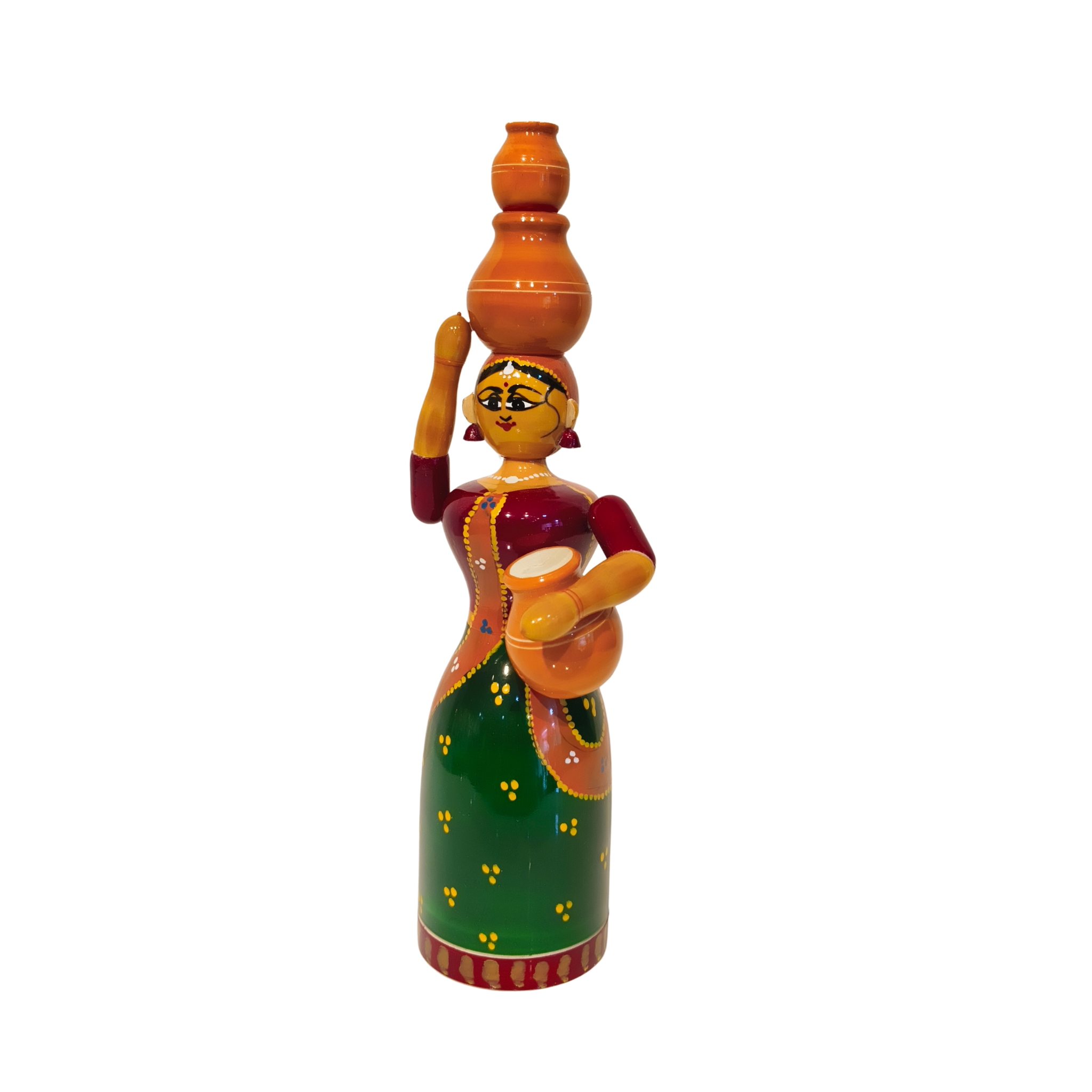 Etikoppaka Wooden The Double Pot Water Carrier