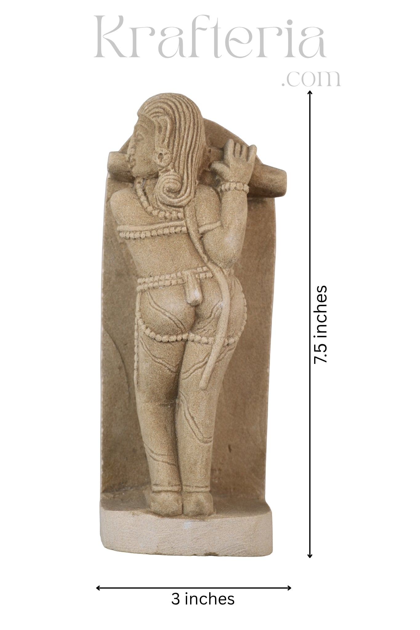 Ancient Stone Carving - A Figure Adorned Sculpture