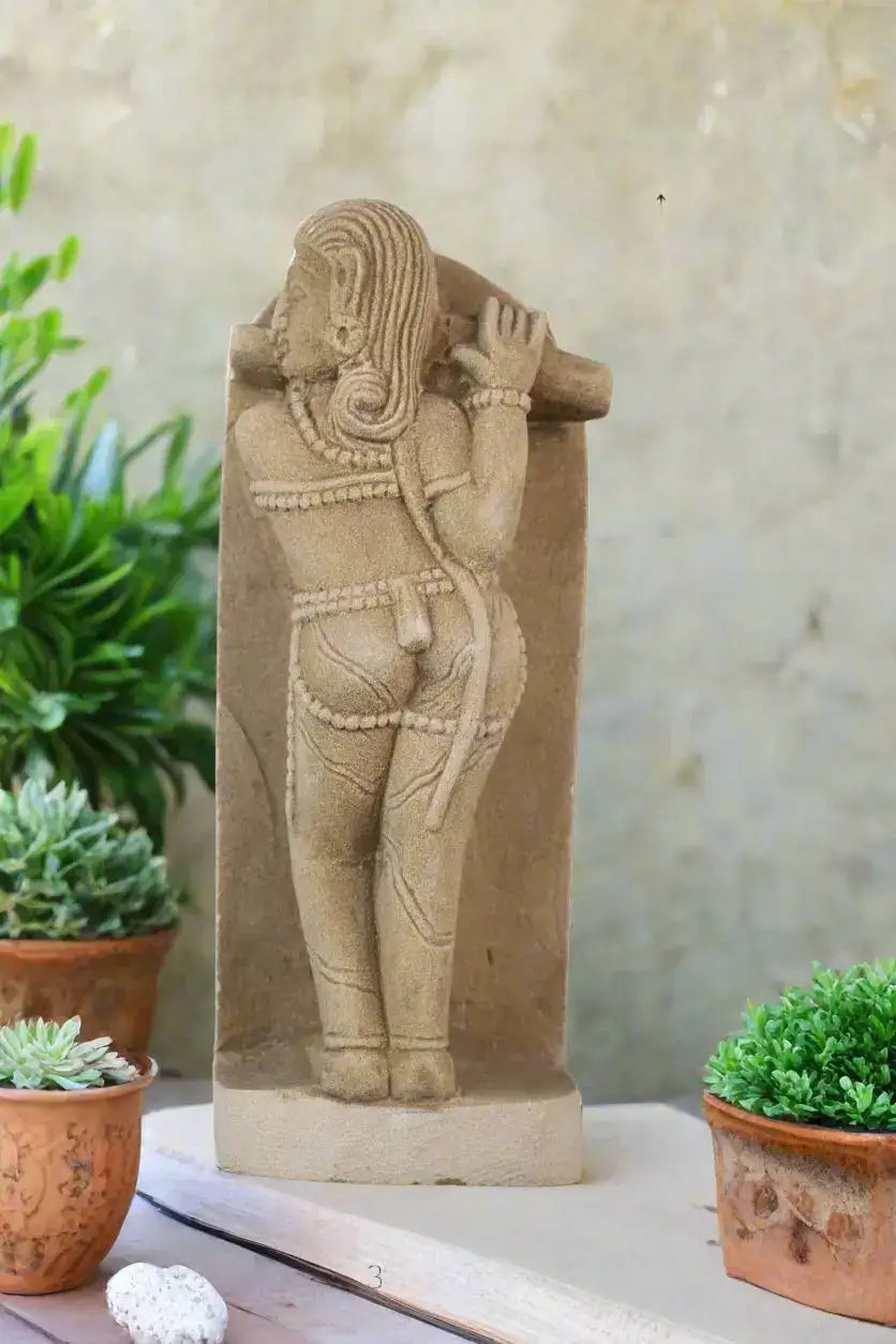 Ancient Stone Carving - A Figure Adorned Sculpture   Sand Stone