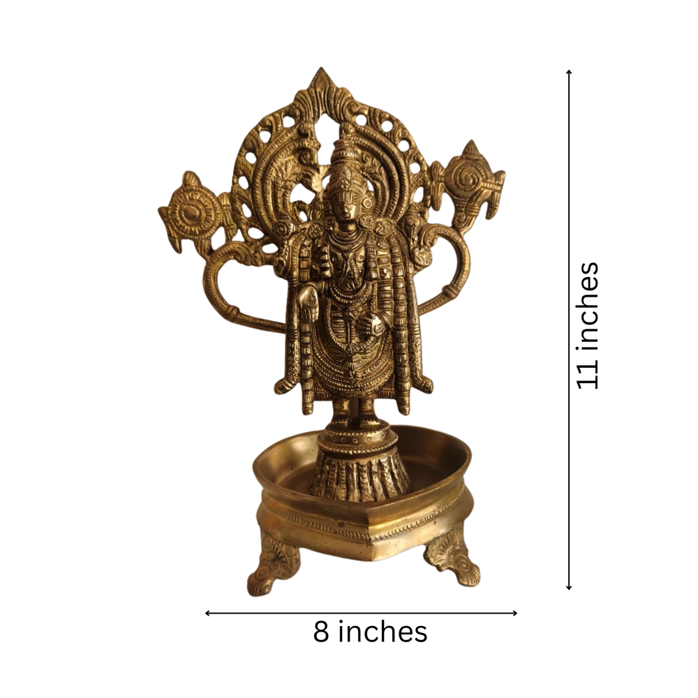 Handcrafted Brass Venkateswara Prabhavali Diya   Brass Artwork