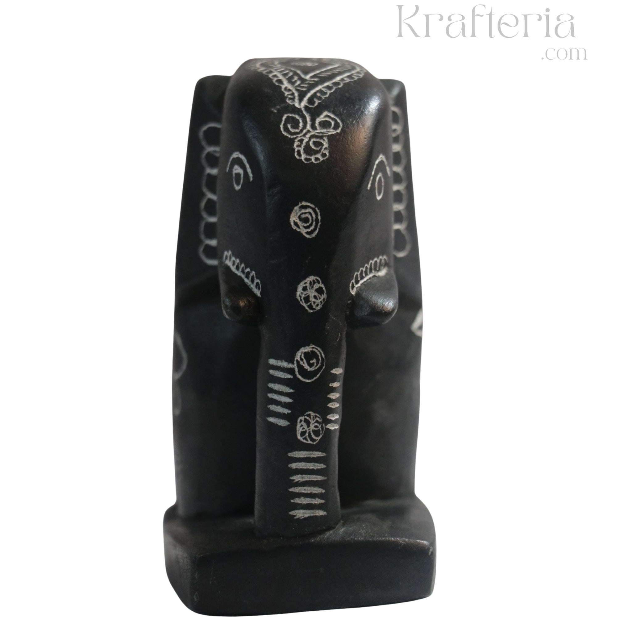 Soft Stone Elephant Showpiece – Handcrafted Decorative Figurine
