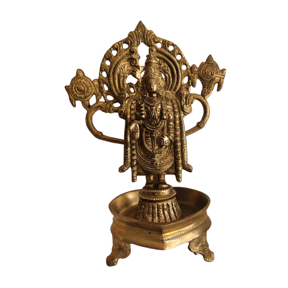 Handcrafted Brass Venkateswara Prabhavali Diya   Brass Artwork