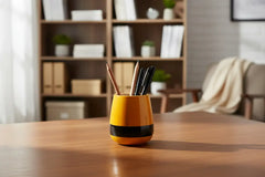 Wooden Hand-Painted Pen Stand – Simple & Elegant Design   Wooden Lacquerware&toys