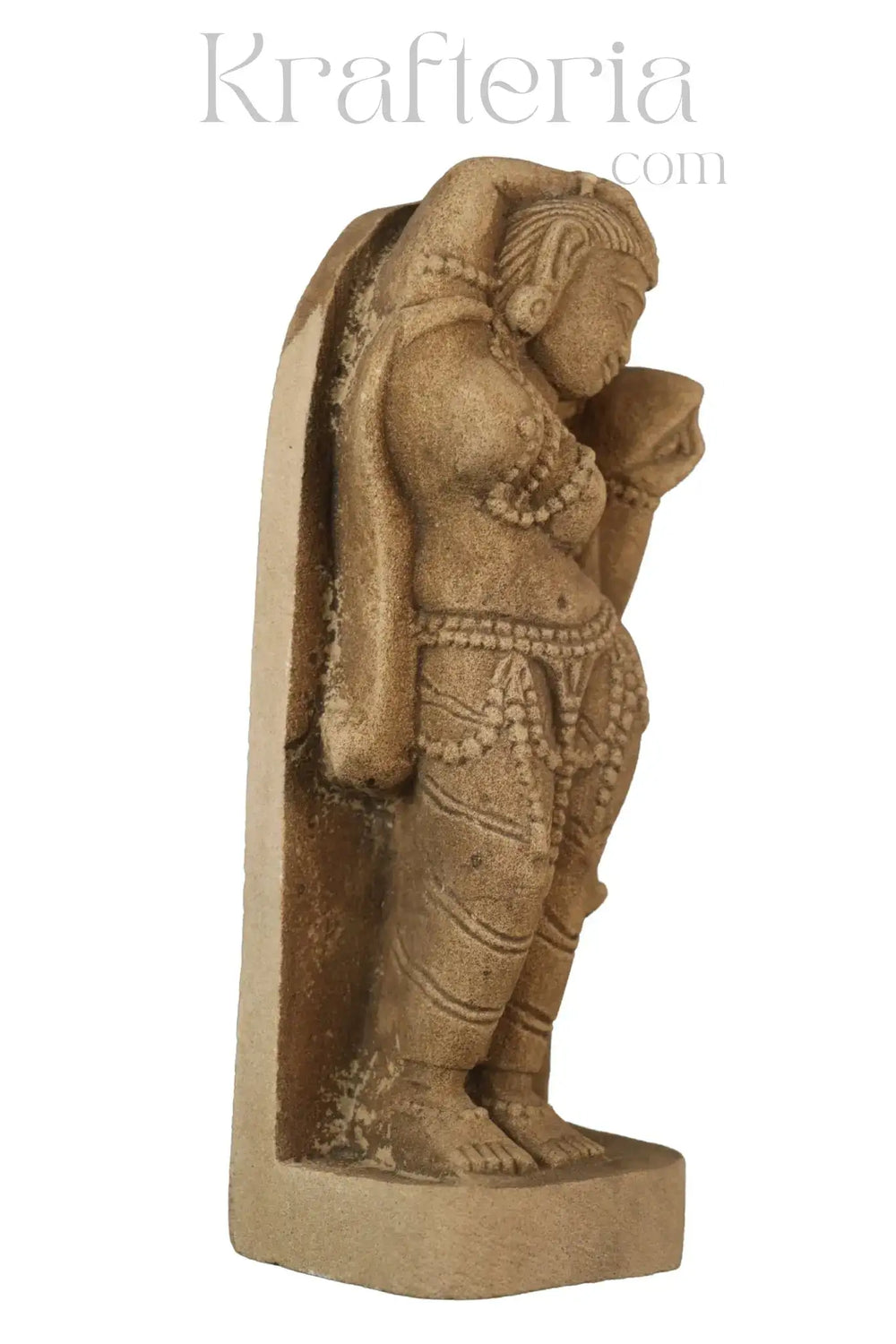 A Lady Adorning Herself with a Mirror   Sand Stone