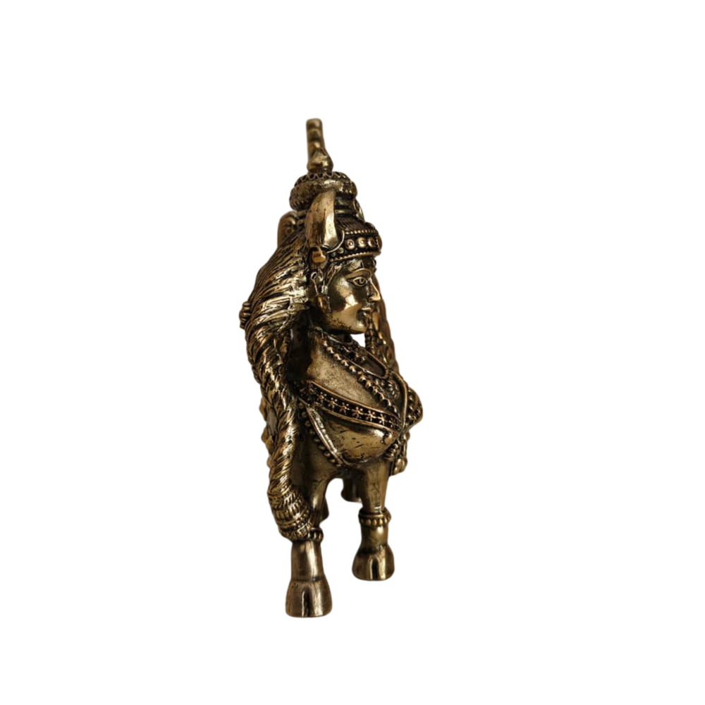 Handcrafted Brass Kamadhenu Statue   Brass Artwork