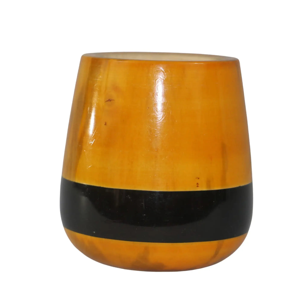 Handmade painted wooden pen stand