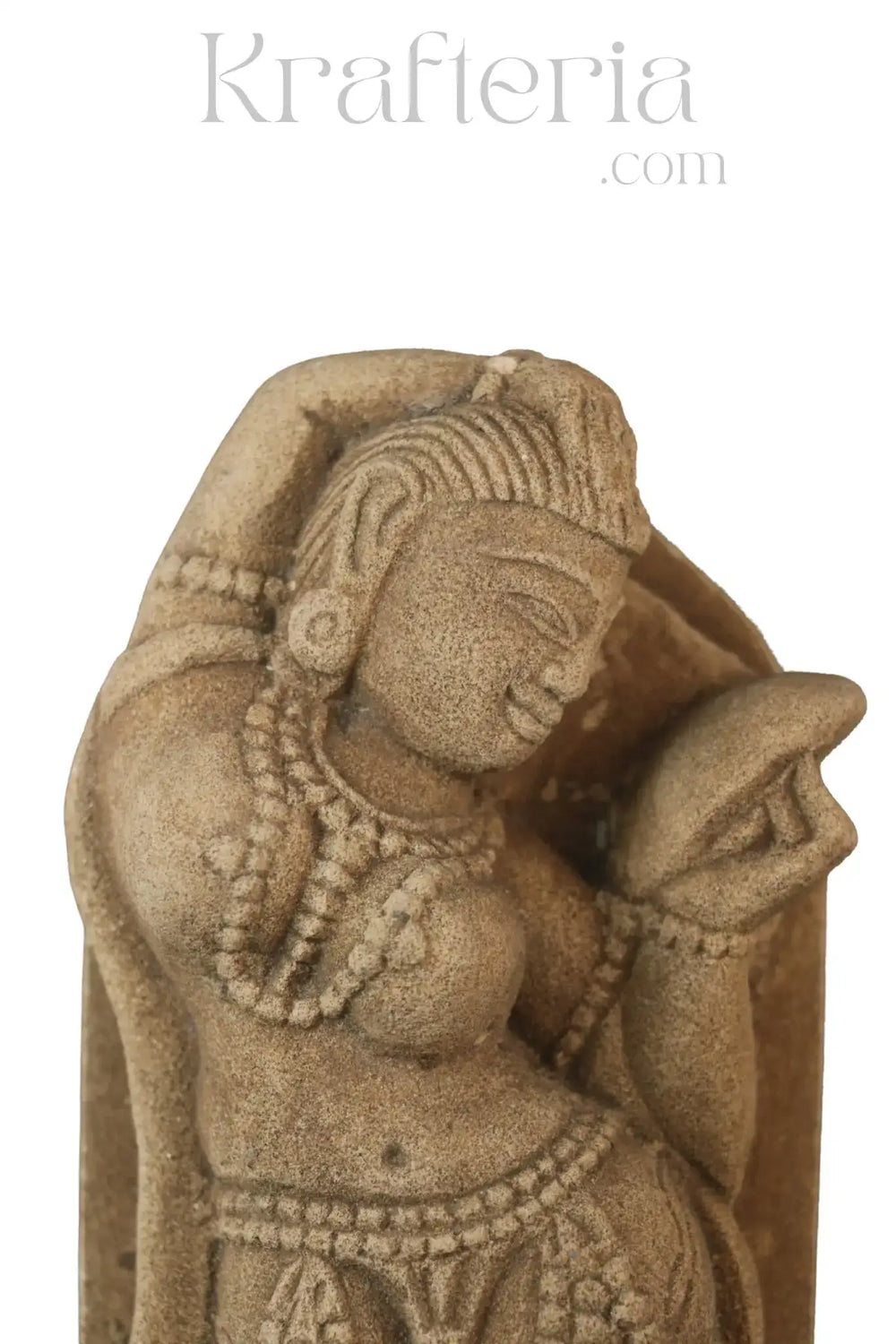 A Lady Adorning Herself with a Mirror   Sand Stone