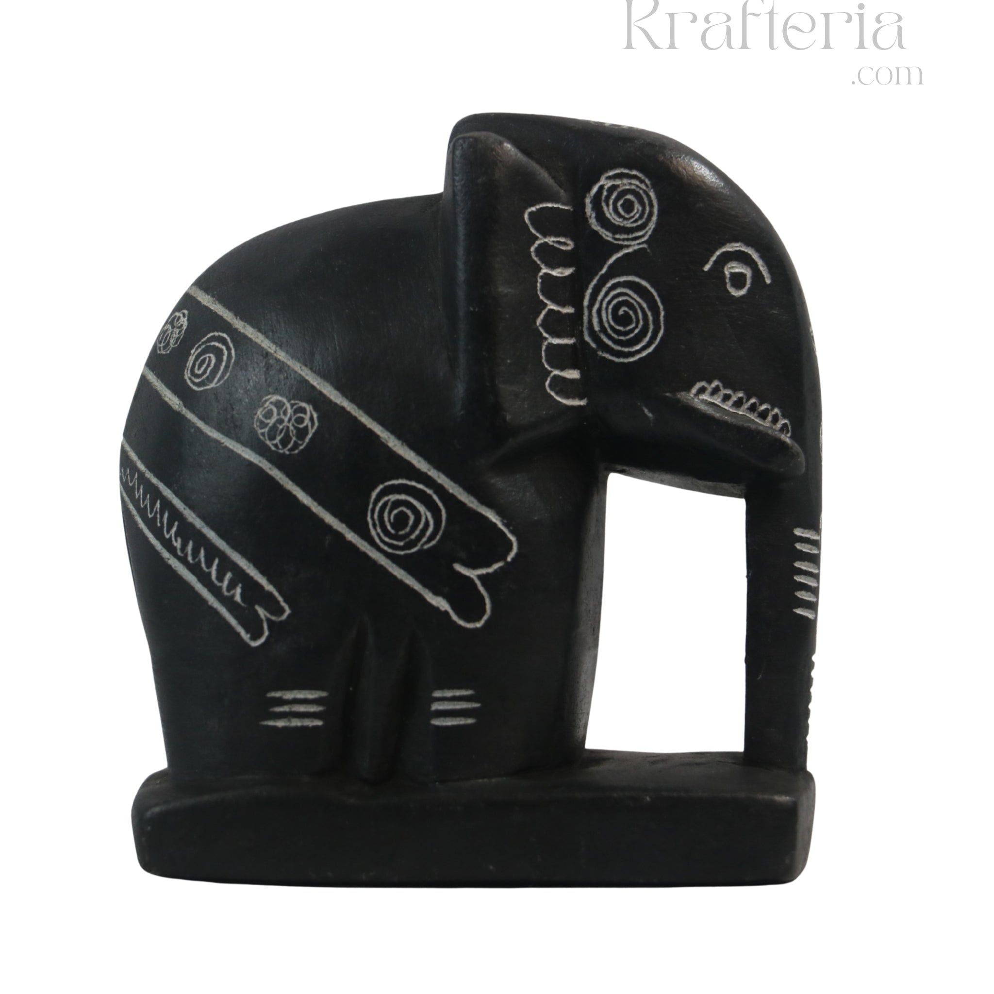 Soft Stone Elephant Showpiece – Handcrafted Decorative Figurine