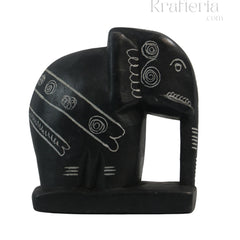 Soft Stone Elephant Showpiece – Handcrafted Decorative Figurine