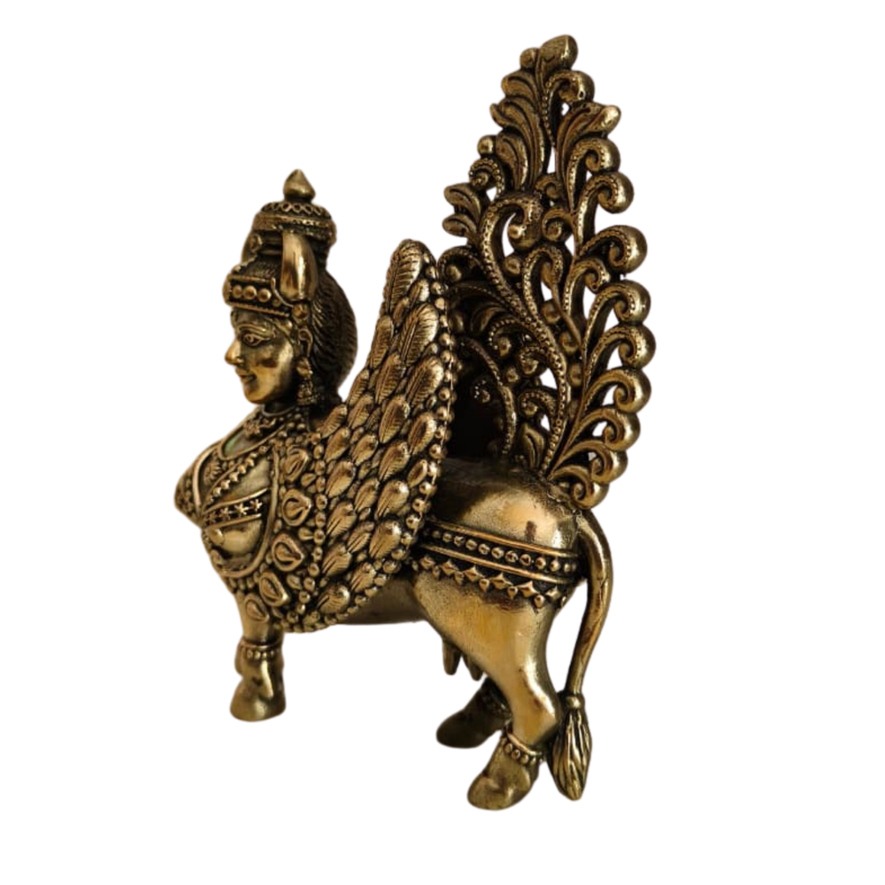 Handcrafted Brass Kamadhenu Statue   Brass Artwork