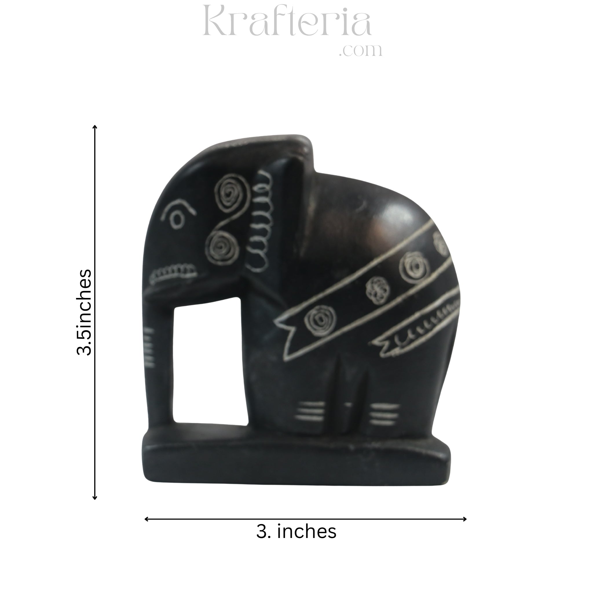 Soft Stone Elephant Showpiece – Handcrafted Decorative Figurine