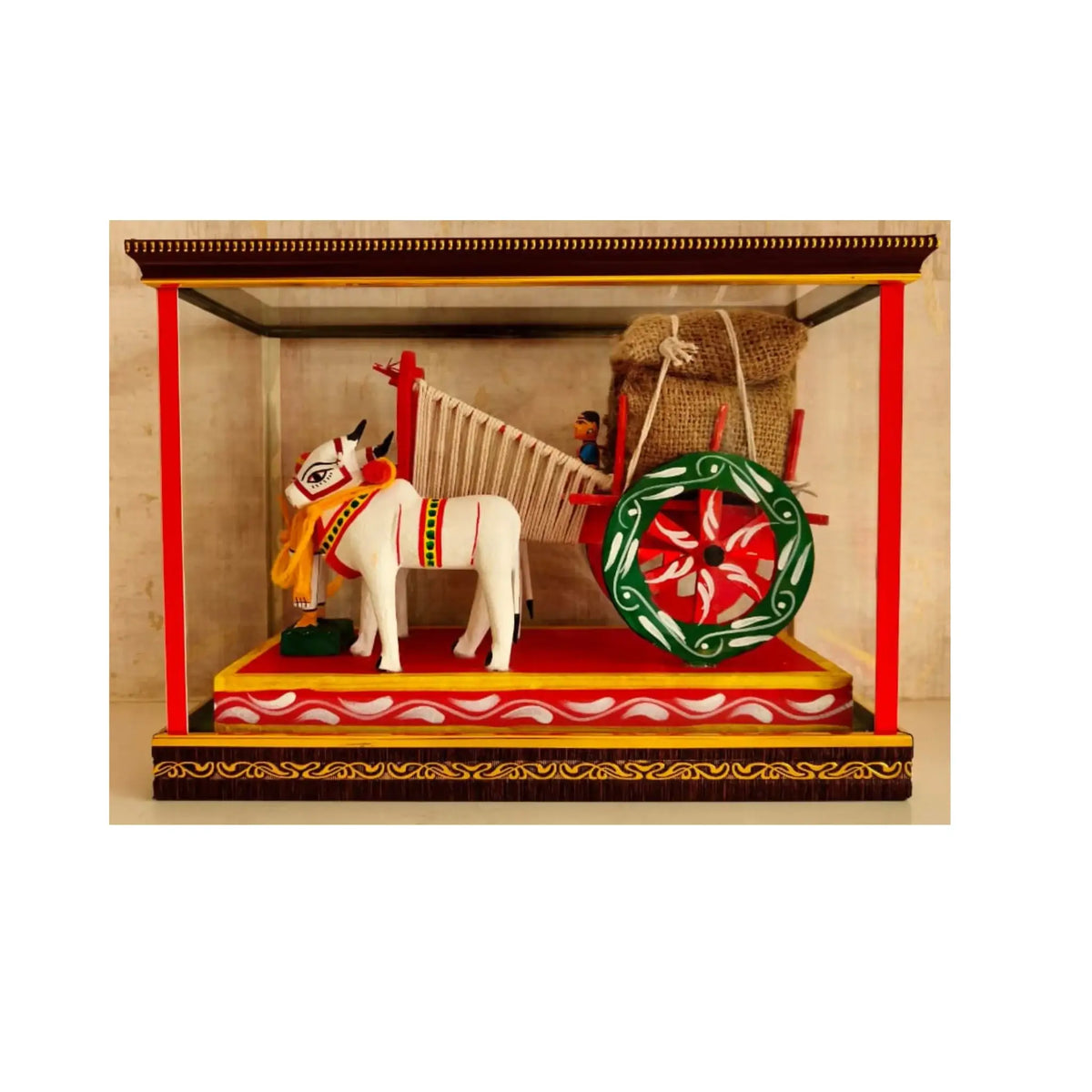 Rural Splendor – Kondapalli Handcrafted Bullock Cart Doll   Kondapalli Lacquerware