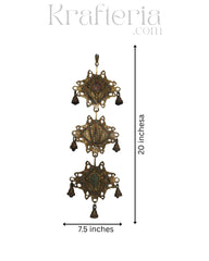 Brass Venkateswara Bell Wall Hanging – Symbol of Blessings and Prosperity