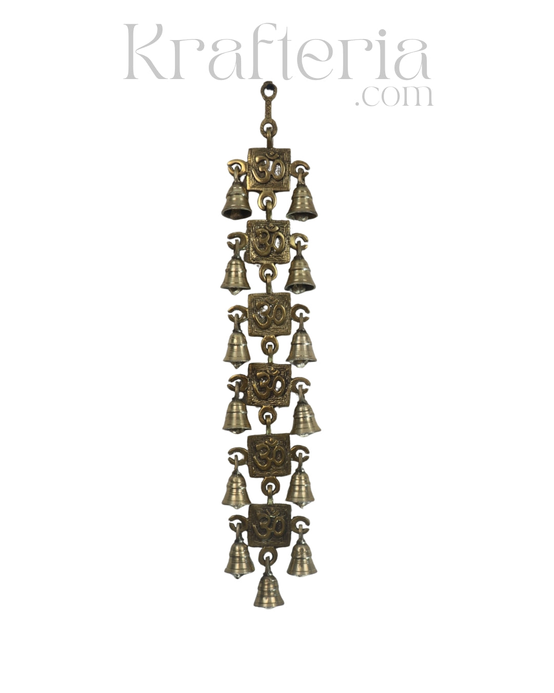 Brass Om Bell Wall Hanging – Perfect for Meditation and Prayer Spaces