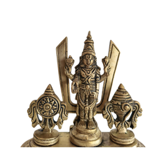 Brass Venkateswara Deity with Symbols