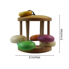Eco friendly wooden rattle for toddlers