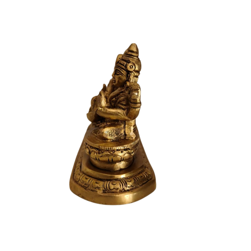 Brass Lakshmi Ganesha Saraswati Set - Divine Trinity Statue for Wealth   Brass Artwork