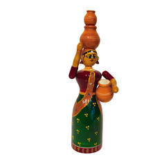 Etikoppaka Wooden The Double Pot Water Carrier