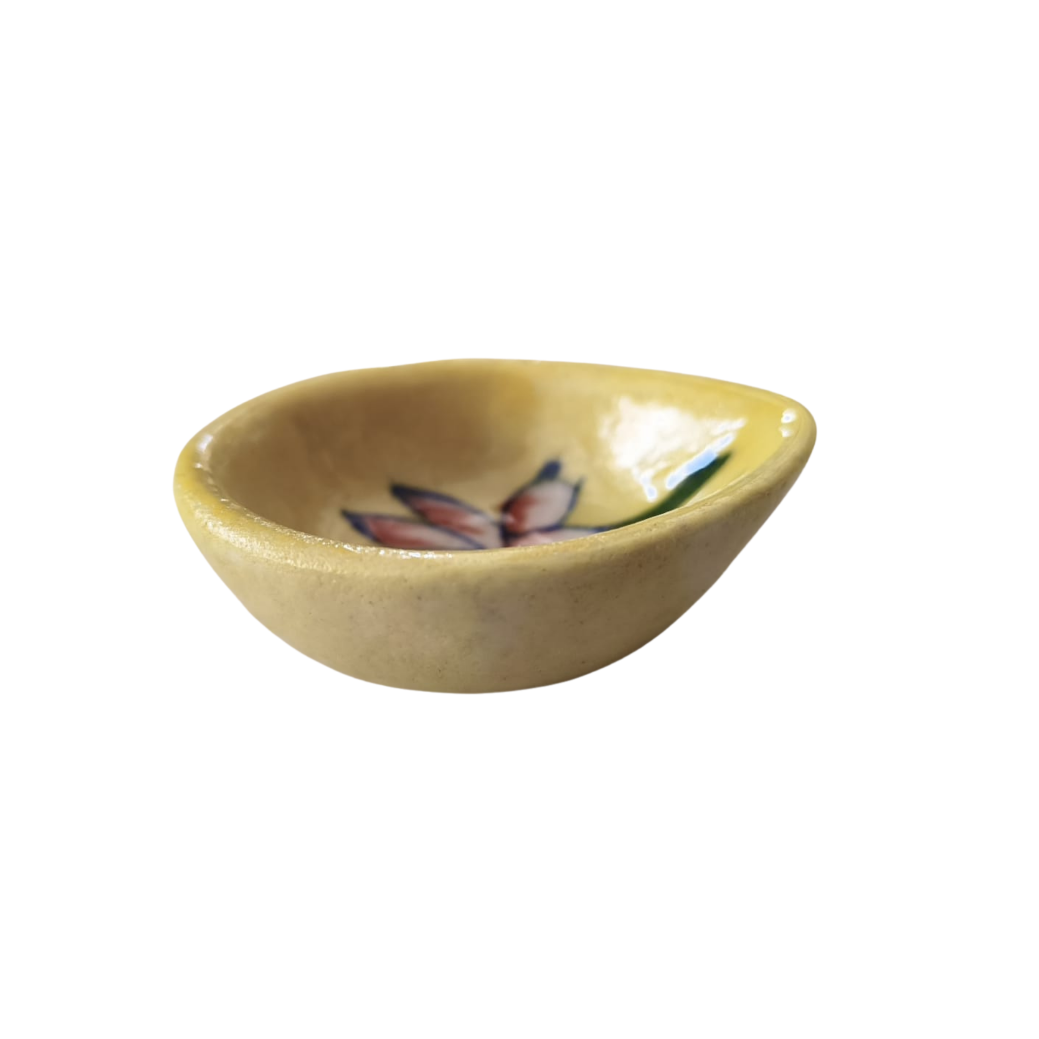 Hand-Painted Blue Pottery Diya | Traditional Oil Lamp