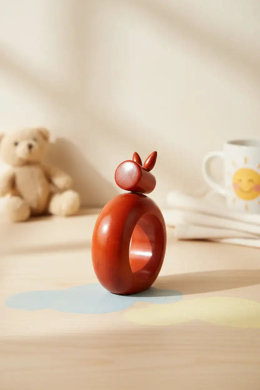 Animal Shaped Napkin Roller Non-Toxic Color   Wooden Lacquerware&toys