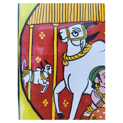 Cheriyal Cow Painting – Traditional Indian Rural Life Folk Art   Cheriyala Painting