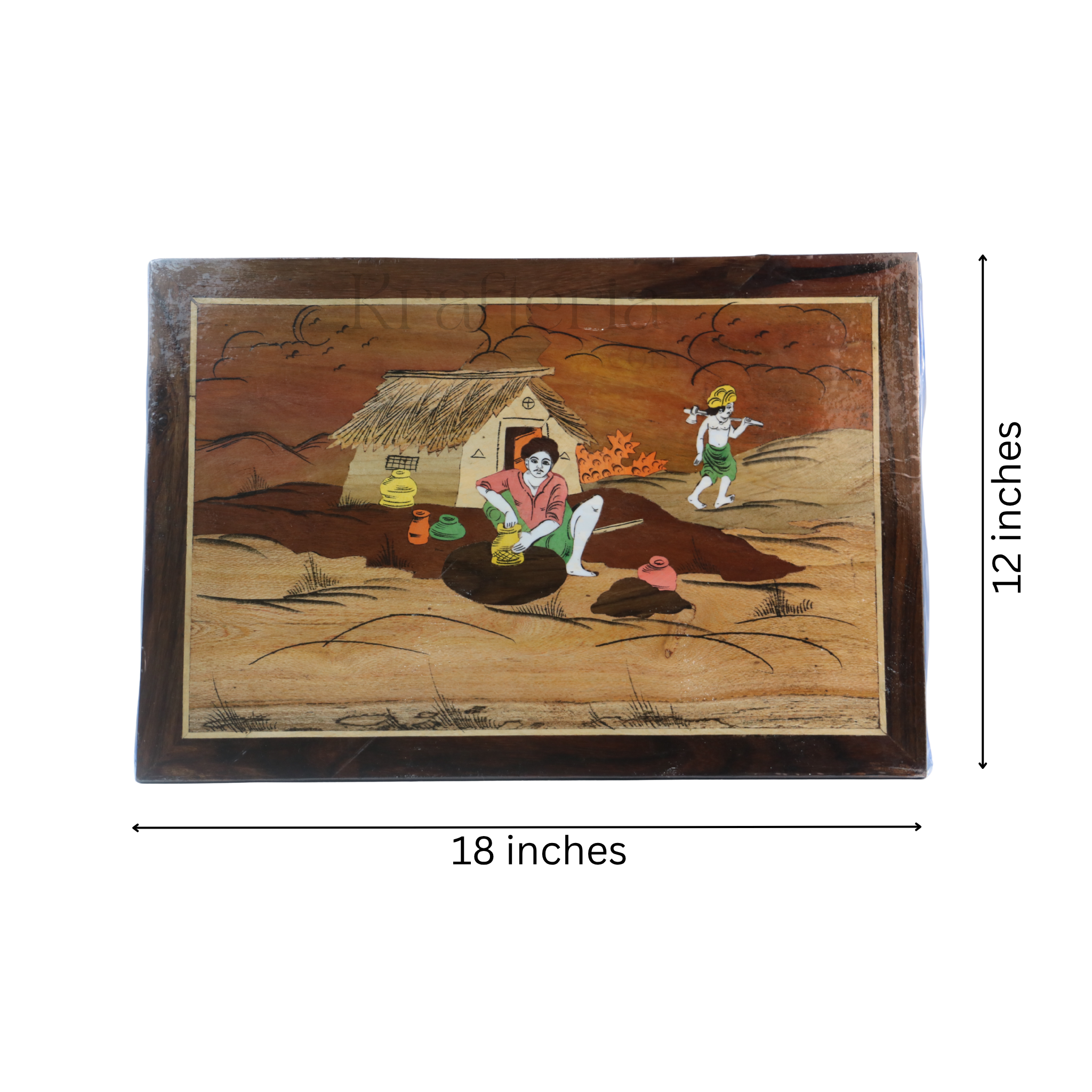 The Art of Pottery -  Rosewood Inlay Frame