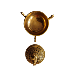 Royal Peacock Brass Sambrani Burner   Brass Artwork