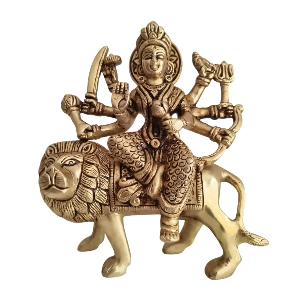 Handcrafted Brass Durga Mata Idol   Brass Ware