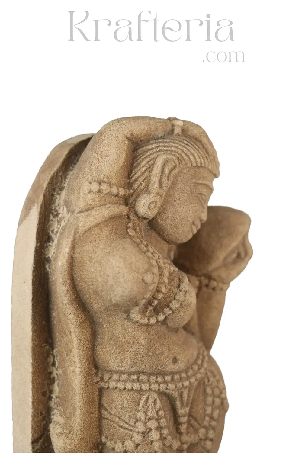 A Lady Adorning Herself with a Mirror   Sand Stone