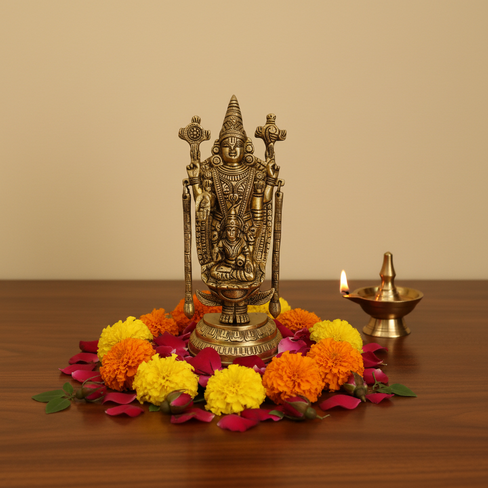 Lakshmi Venkateswara Brass Idol   Brass Artwork