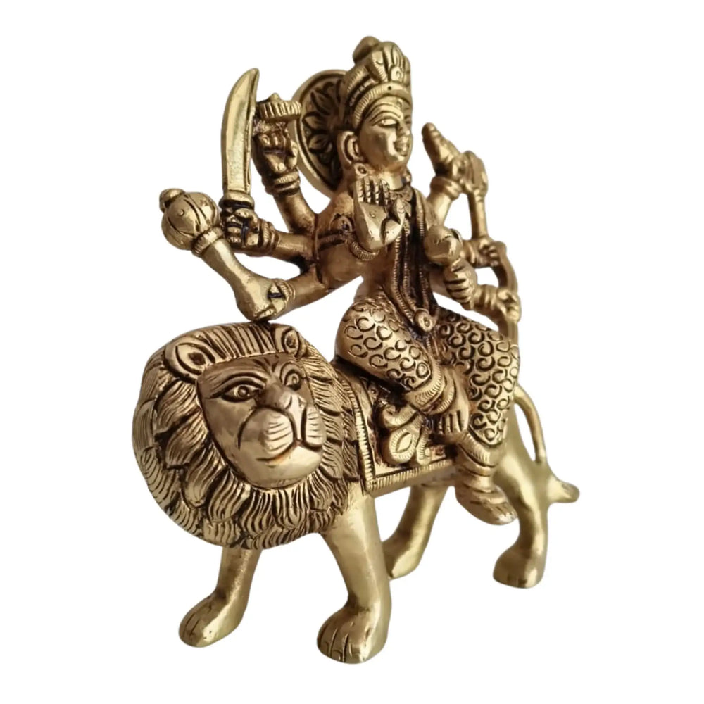 Handcrafted Brass Durga Mata Idol   Brass Ware