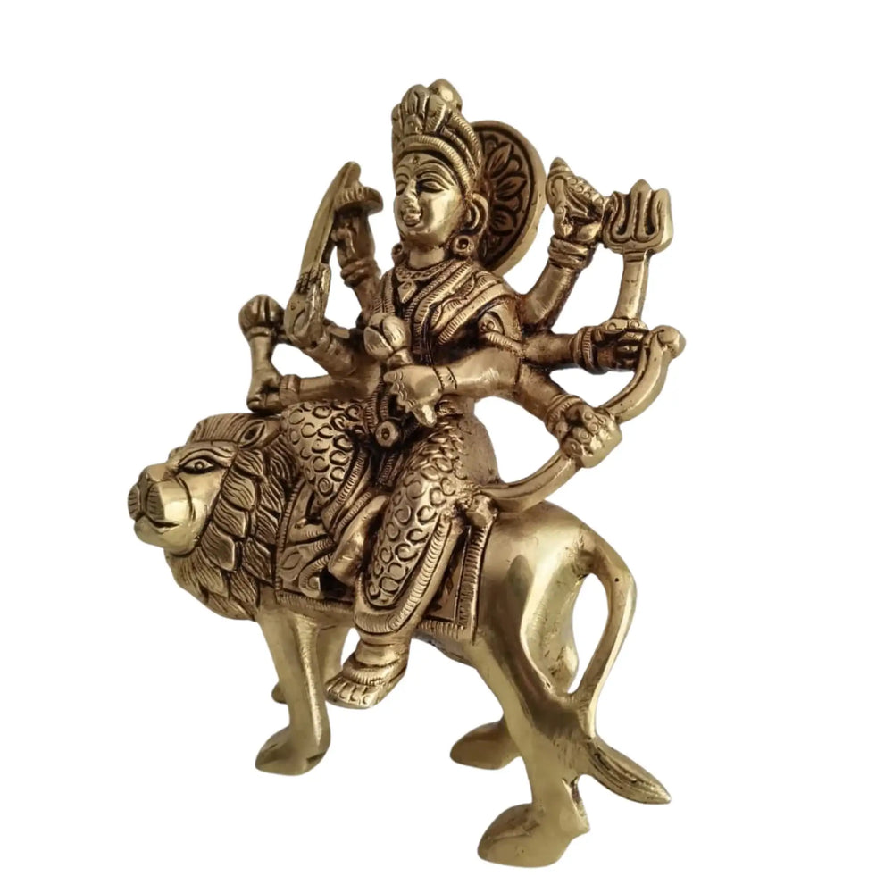Handcrafted Brass Durga Mata Idol   Brass Ware