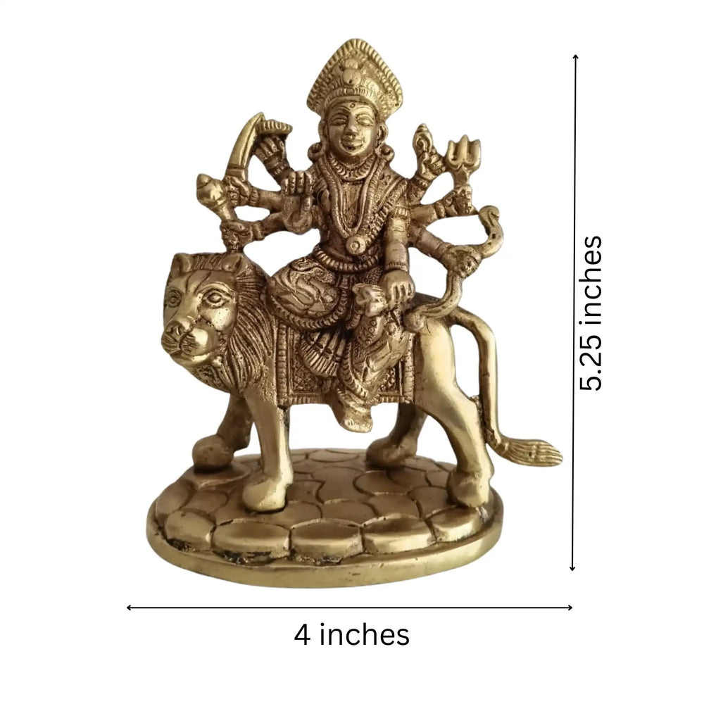 Handcrafted Brass Durga Mata Idol   Brass Ware