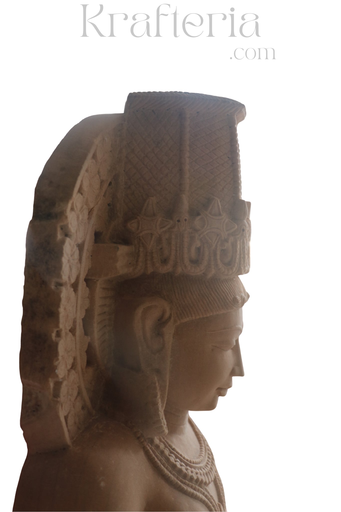 Ancient Indian Sandstone Sculpture of a Divine Being (Deva/Gandharva)