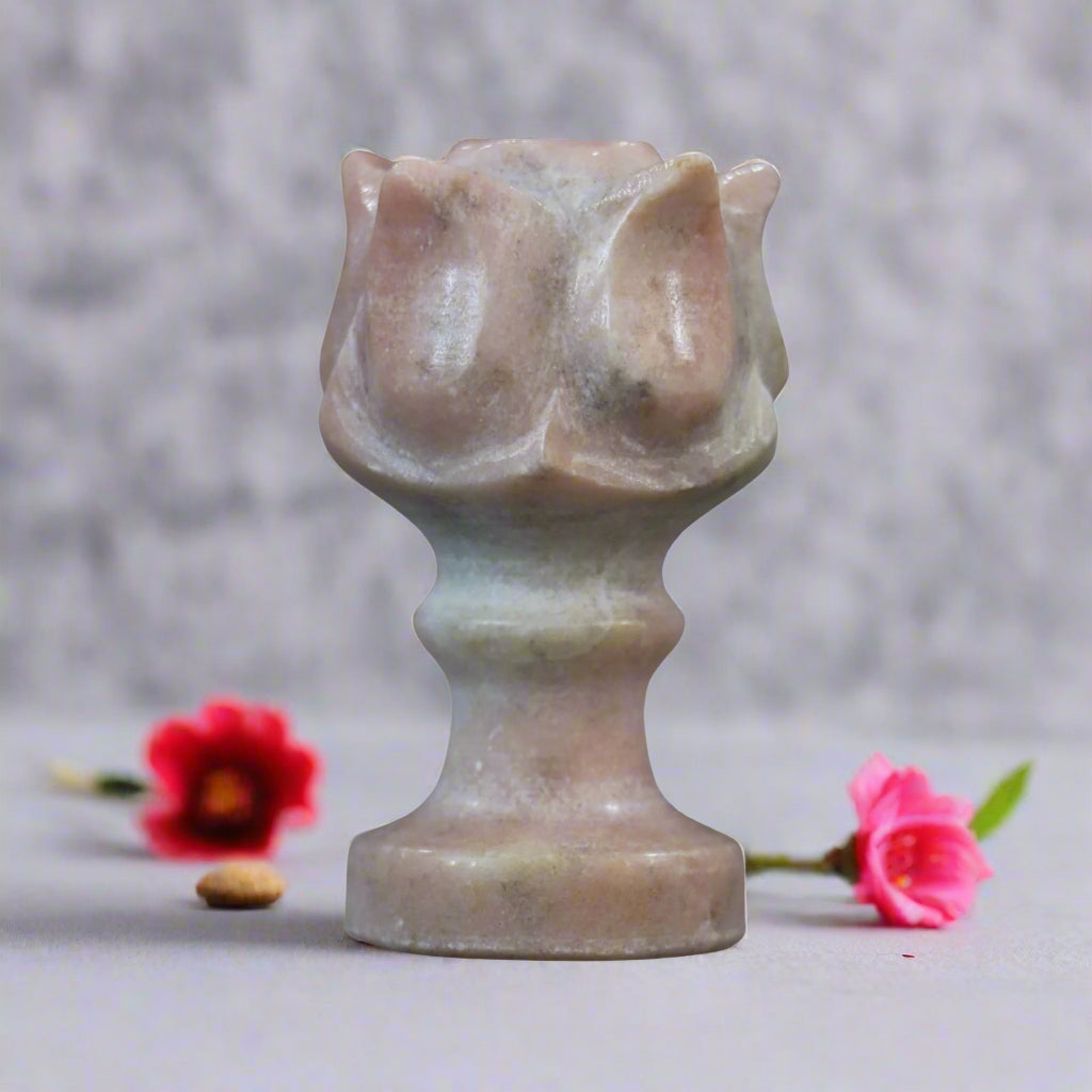 Handcrafted Marble Agarbatti Stand–  Natural Stone Incense Holder