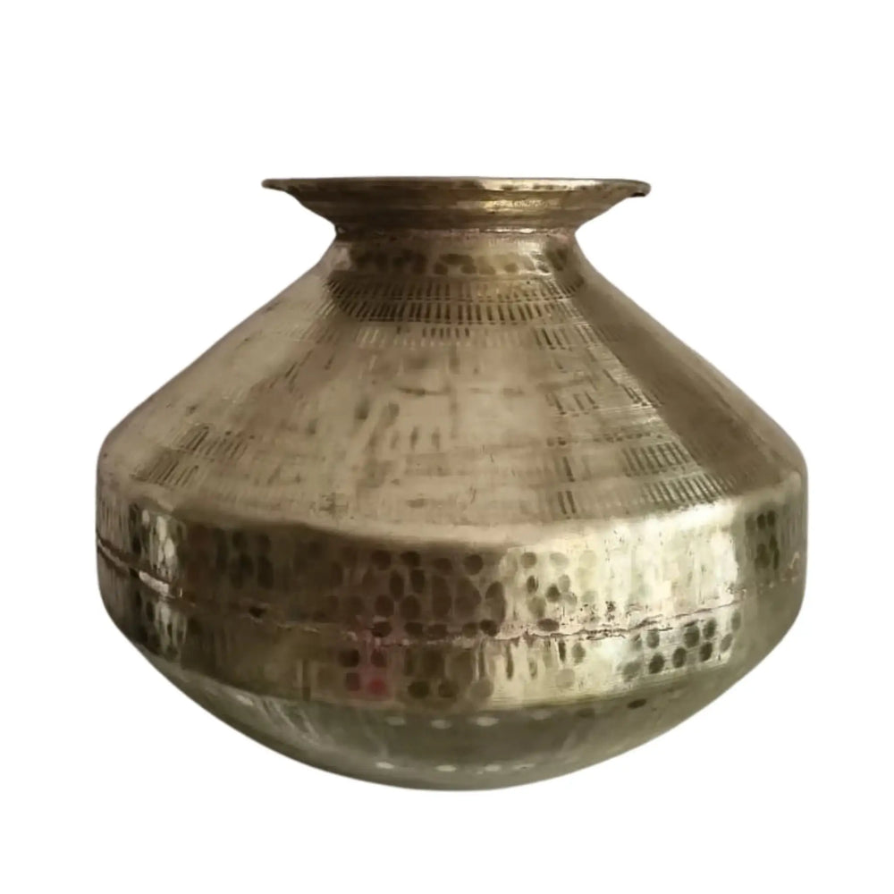 Traditional brass kalash vessel for pooja and ritual use