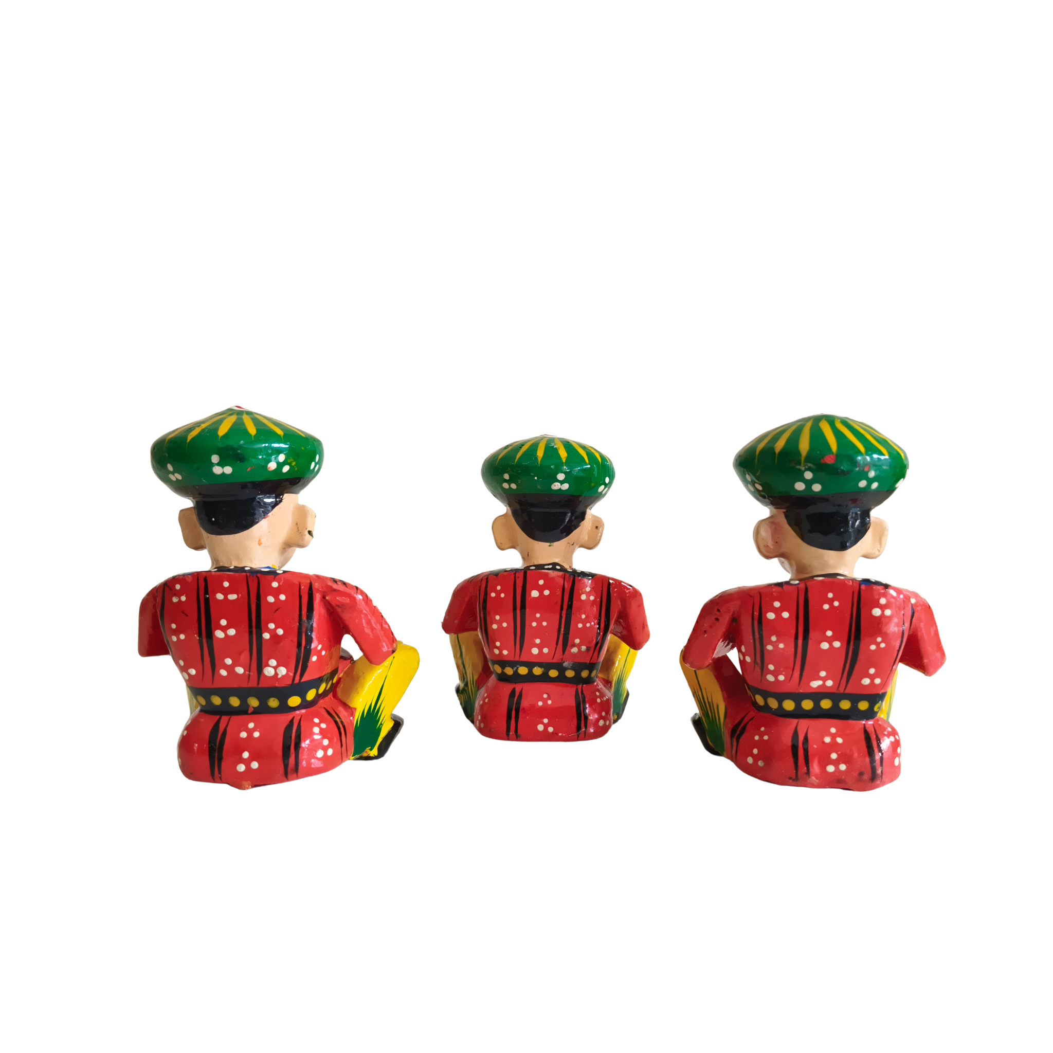 Hand-Painted Rajasthani Musician Ensemble Miniature Set