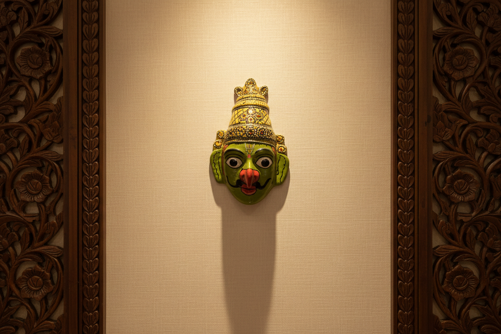 Garuda Face Mask Wall Hanging – Telangana Handcrafted Art   wall decor